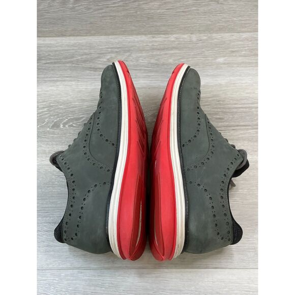 Cole Haan ØriginalGrand Men's 13 Green Oxford Suede Leather Dress Shoes Wingtip - Picture 6 of 12